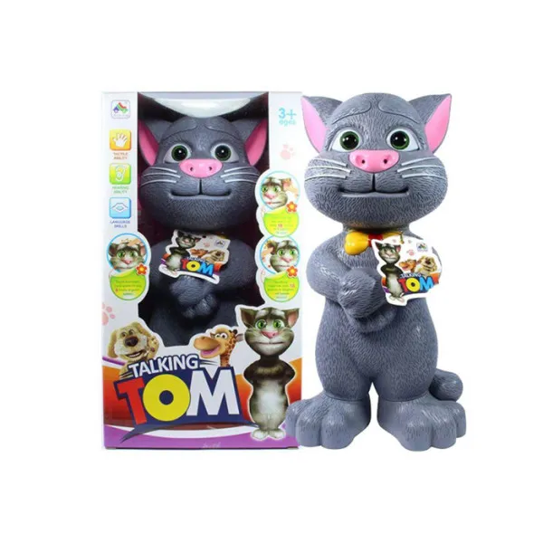 Ο Γατούλης Που Μιλάει Και Τραγουδάει 30cm Tom Talking & Singing H215A Γκρι