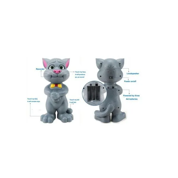 Ο Γατούλης Που Μιλάει Και Τραγουδάει 30cm Tom Talking & Singing H215A Γκρι