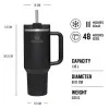 Παγούρι Stanley Quencher H2.0 Flowstate Tumbler 40 OZ 1.18L 70362-1 Μαύρο