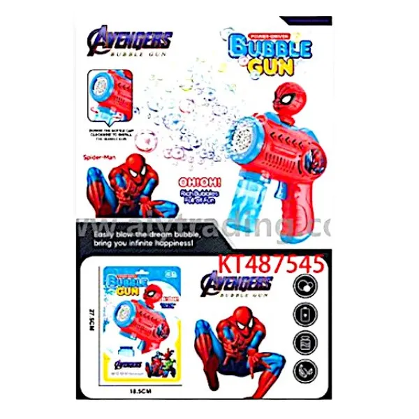 Παιδικό Πιστόλι Χειρός Αυτόματες Φυσαλίδες Bubble Spiderman 6326-1 Κόκκινο