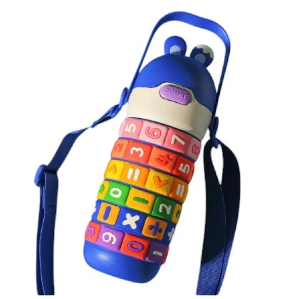 Παιδικός θερμός με πράξεις μαθηματικών 430ml BH18680 Μπλε
