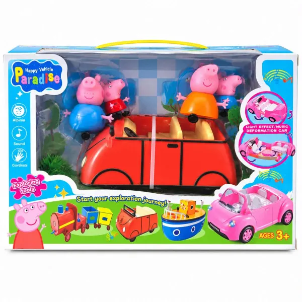 Παιχνίδι Peppa Pig Happy Family Red Car 810111-1