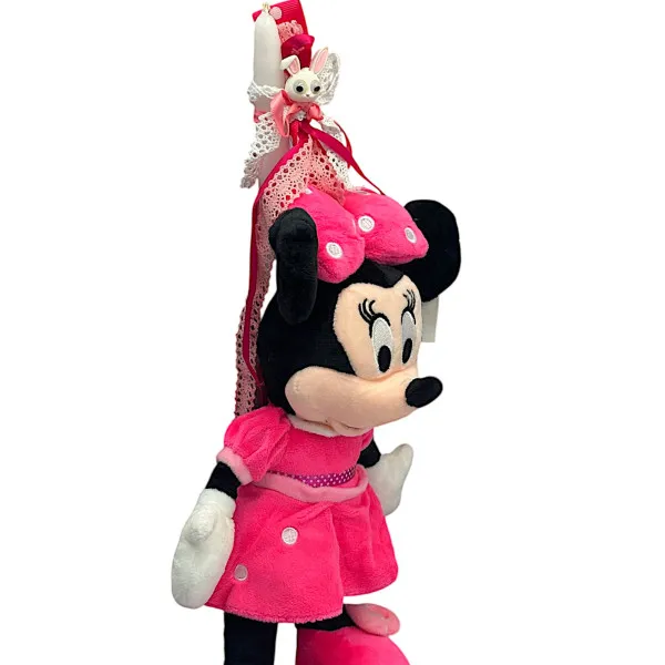 Πασχαλινή λαμπάδα Mohicans Λούτρινο Disney Minnie Mouse 35 εκ. για 3+ Ετών L151 Ροζ