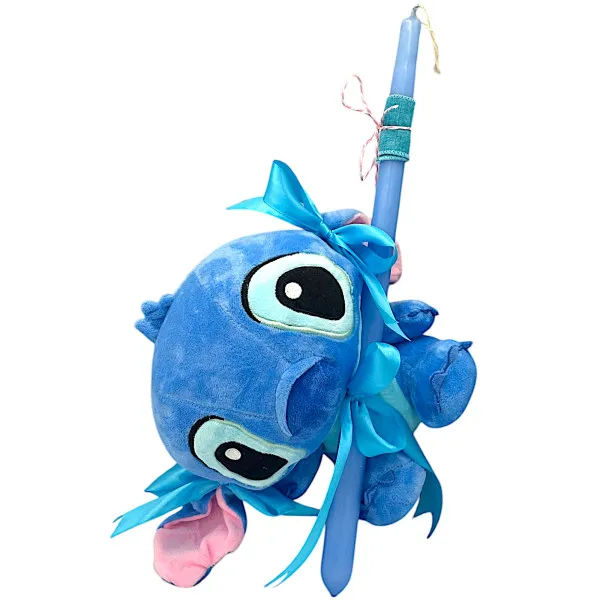 Πασχαλινή λαμπάδα Mohicans με Λούτρινο Disney Stitch 28cm L136