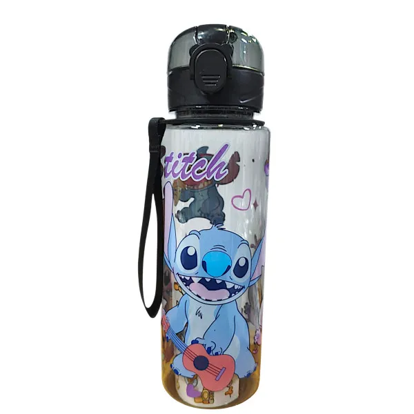 Πλαστικό Μπουκάλι Disney Stitch 700ml 24801-3-2 Μαύρο