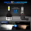 Nighteye LED Headlights A315-S2-9006 72V Pair 6500K Cool White 9000LM / LED Headlights IP68 Waterproof High Low Beam - 9006