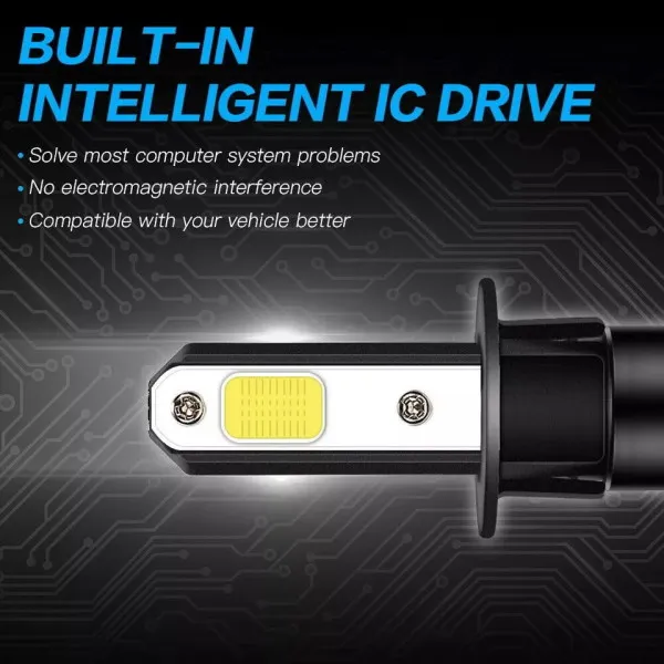 Nighteye LED Headlights A315-S2-H3 72V Pair 6500K Cool White 9000LM / LED Headlights IP68 Waterproof High Low Beam - H3