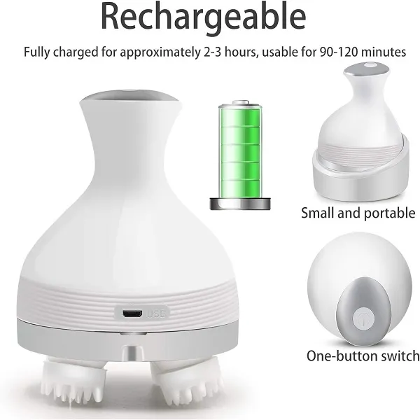 Επαναφορτιζόμενη Περιστρεφόμενη Συσκευή Μασάζ Κεφαλιού QLYB-18