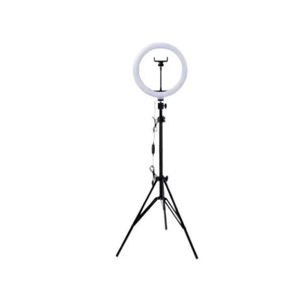 Ring Light 30cm 12” 3200K-6000K με Τρίποδο Δαπέδου 80cm-200cm  και Βάση για Κινητό CXB-469 Μαύρο