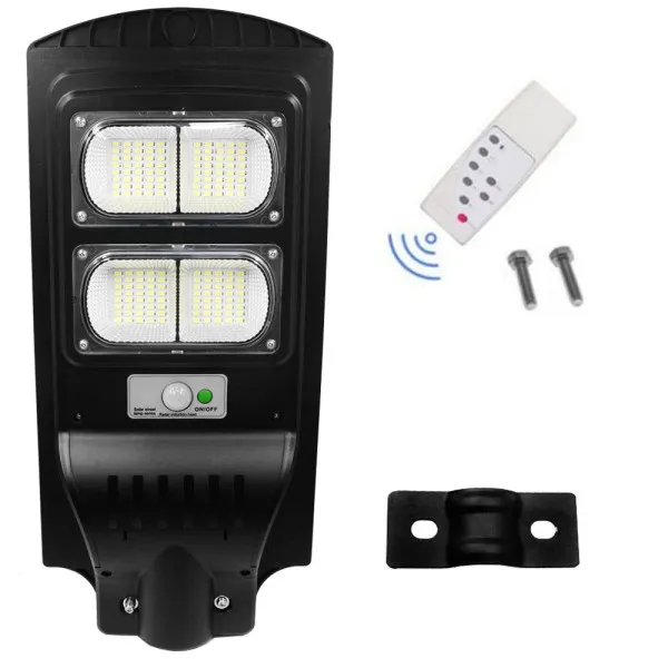 LED Αδιάβροχο Ηλιακό Επιτοίχιο Φωτιστικό 80W 12800LM με Ανιχνευτή Κίνησης Rixme RZ-0083-80W