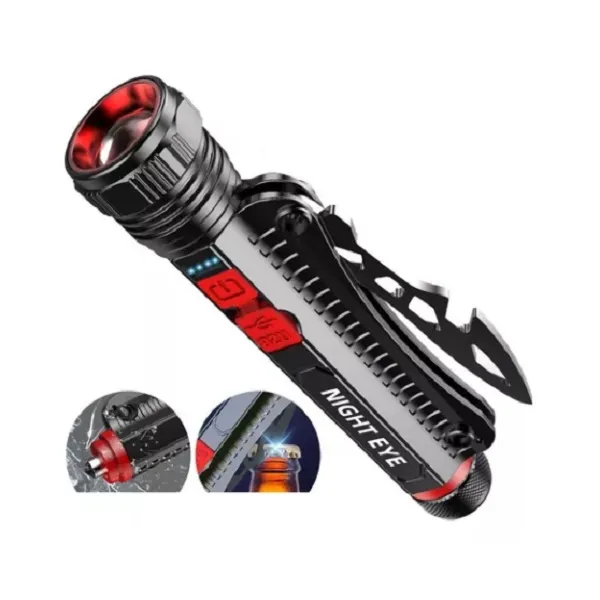 Ισχυρός πολυλειτουργικός φακός εξωτερικού χώρου με ενσωματομένο μαχαίρι και σφυρί SDT-10W