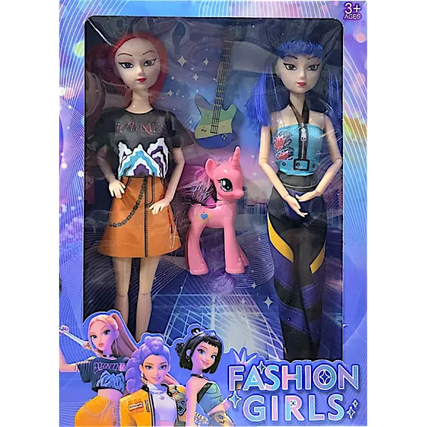 KPOP Demon Hunters Σετ 2 Κούκλες Mira & Ζoey 35 cm με unicorn και κιθάρα  51520-2