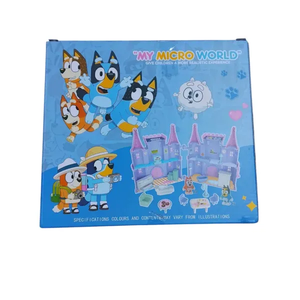 Σετ Παιχνίδι Bluey με Κάστρο και Φιγούρες F-01 Μπλε
