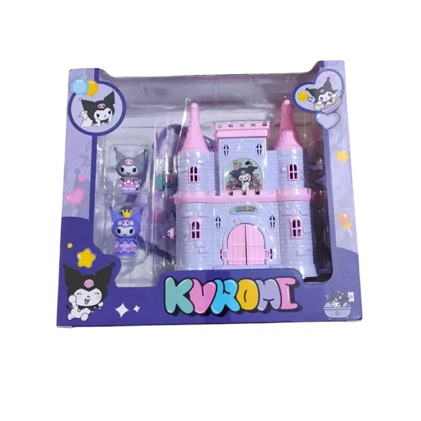 Σετ Παιχνίδι Kuromi με Κάστρο και Φιγούρες A-01 Ροζ