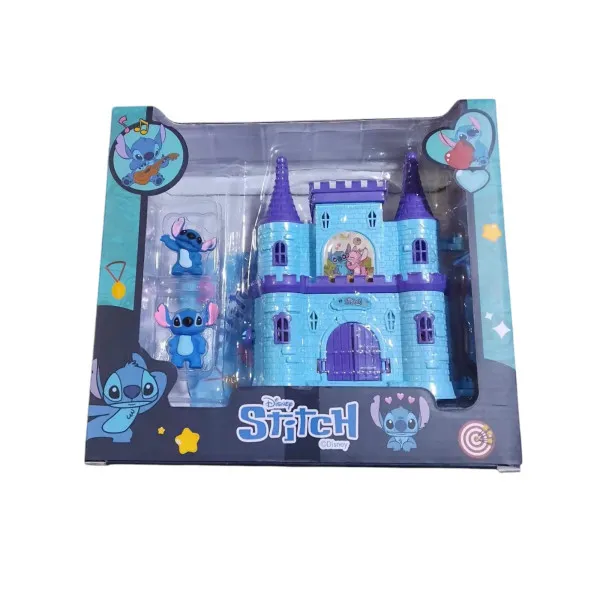 Σετ Παιχνίδι Stitch με Κάστρο και Φιγούρες B-01 Μπλε