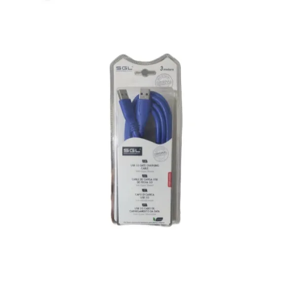 SGL USB 3.0 Cable USB-A male 3m 3MFAA Μαύρο