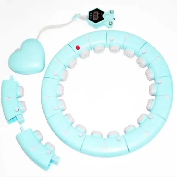 Χούλα χουπ εκγύμνασης με βάρη και συσκευή μασάζ διαμέτρου 25εκ. Medium SN23521-110 γαλάζιο