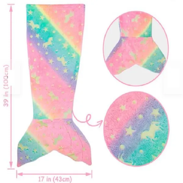 Παιδική κουβέρτα ουρά γοργόνας 100x43cm SN23521-71