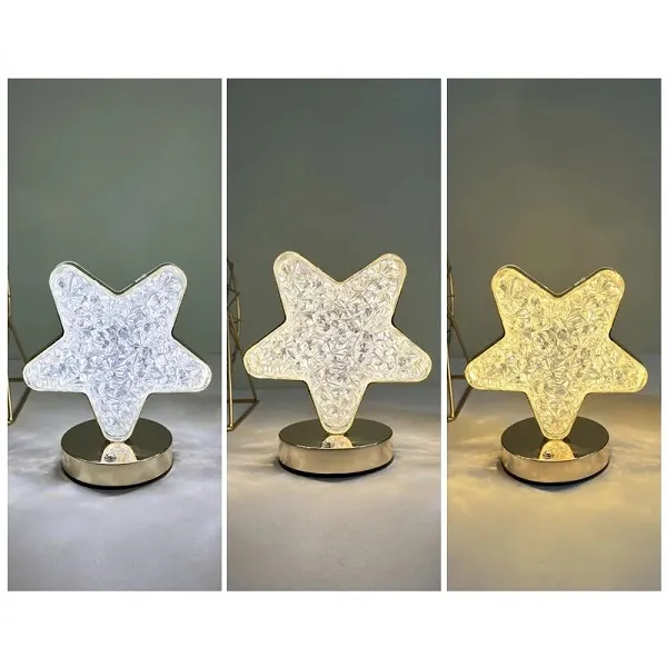 Επιτραπέζιο ασύρματο φωτιστικό αστεριού με αισθητήρα αφής - 3 χρώματα με δυνατότητα ρύθμισης φωτισμού και ρυθμιζόμενη φωτεινότητα SN23521-76