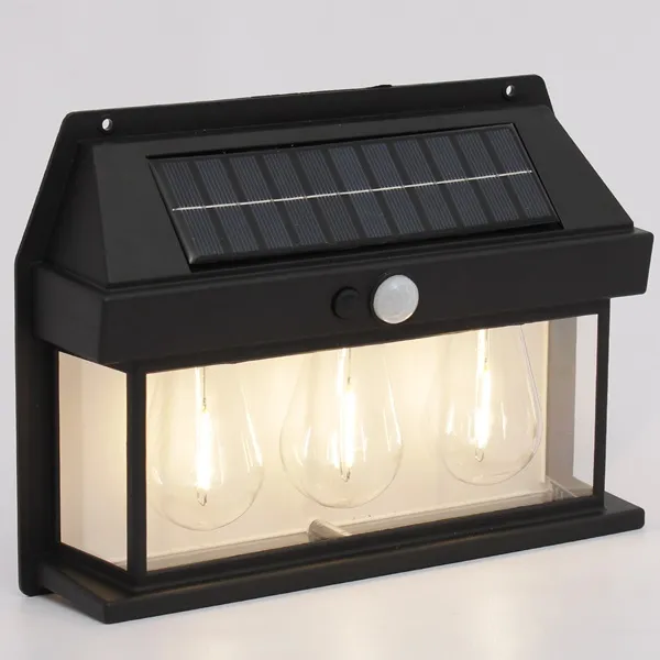 Ηλιακό φωτιστικό LED με 3 λάμπες SN23521-84 Μαύρο χρώμα