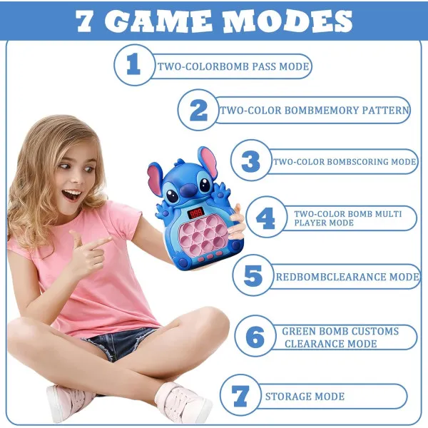 Speed Push Stitch Παιχνίδι Pop It Ηλεκτρονικό Αντιστρές Παιχνίδι 999-2B Μπλε