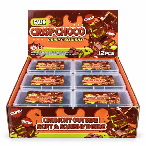 Squishy Αντιστρές Σοκολάτα Ντουμπάι CrispChoco 3+ με Μαλακή Πράσινη Γέμιση 3558-69
