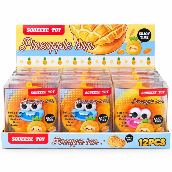 Squishy Pineapple Bun Ανανάς Slow Rising Μαλακό Παιχνίδι Αντιστρές 80046-1