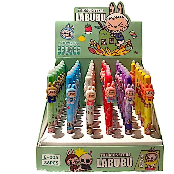 Στυλό Τζελ 0.38mm Φιγούρα Labubu E-005 Μωβ