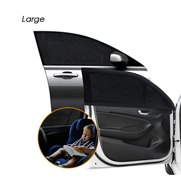 Σκίαστρα Παραθύρων για Αυτοκίνητο 2τμχ Large 60-100cm Μαύρα