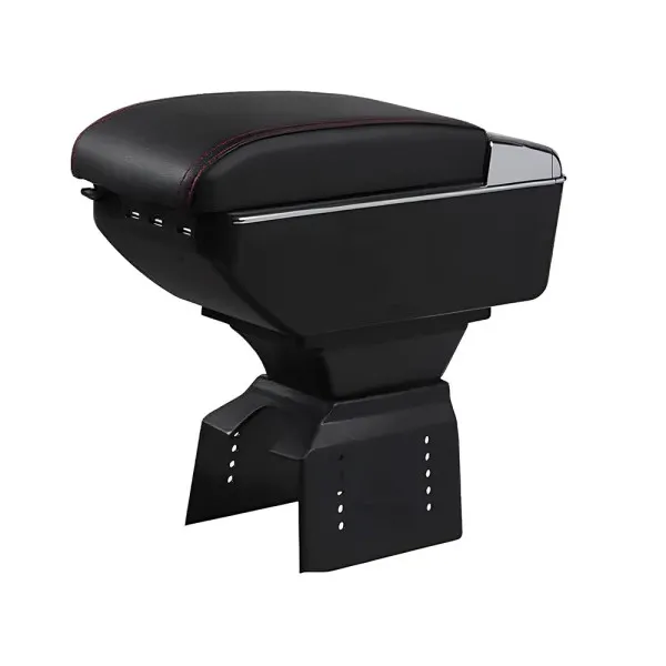 Τεμπέλης Αυτοκινήτου από Δερματίνη Universal με 7 Θύρες USB Μαύρος