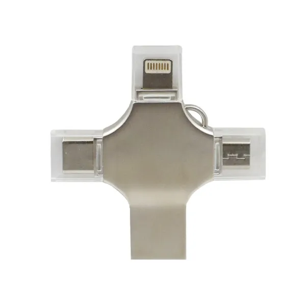 USB Stick 3.0 32GB με Βύσμα USB-A, Type-C, Micro USB και Lightning TR-2026