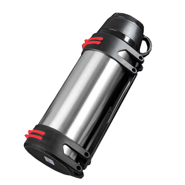 Μπουκάλι Θερμός με Ποτήρι και Ιμάντα Μεταφοράς 1.2lt JB-H012 Ασημί