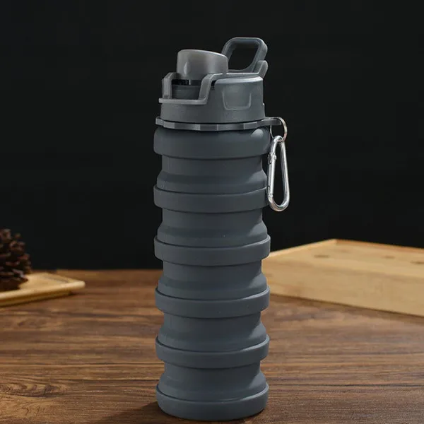 Αναδιπλούμενο Ποτήρι Σιλικόνης για Camping Γκρι
