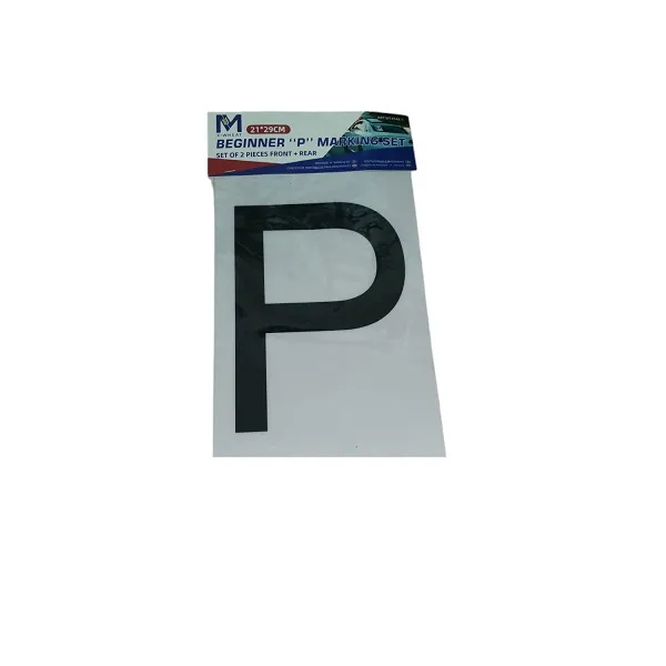 Αυτοκόλλητο P 'probationary' για νέους οδηγούς 2τμχ 29x21cm w14548-1