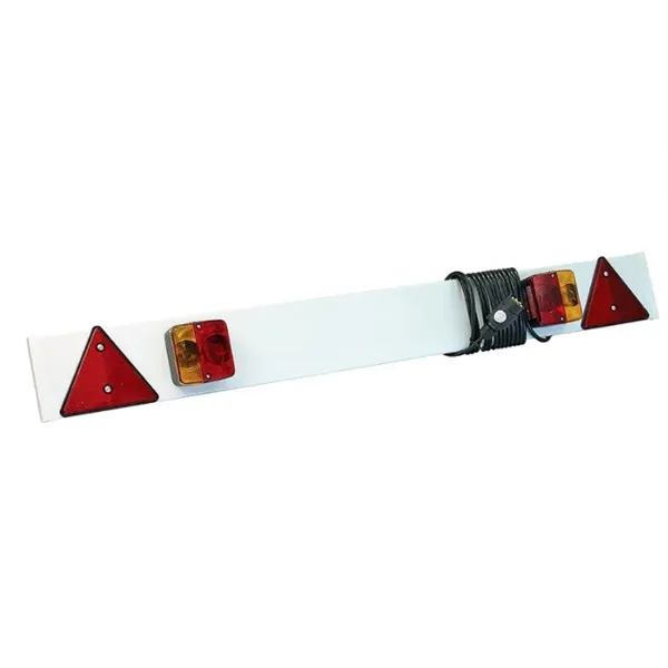 Φώτα τρέιλερ με πλάκα PVC 2τεμ. φανάρια 2 τεμ. ανακλαστήρες προσαρμοζόμενου μήκους καλωδίου 7.5μ 7pin w16301-4 Λευκό