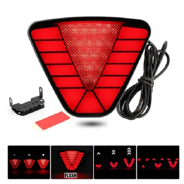 Πιλοτικός προβολέας αυτοκινήτου 12VLED σε σχήμα V με λειτουργία φρένου τύπου F1 και ρυθμιζόμενο πρόσθετο βραχίονα τοποθέτησης w16620