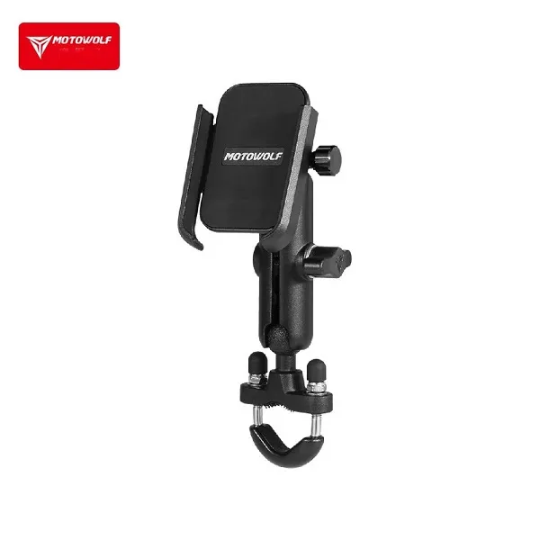 Μεταλλική βάση κινητού 360° τιμονιού μηχανής για smartphones 4.5″ έως 6.9″  W17318 Μαύρo