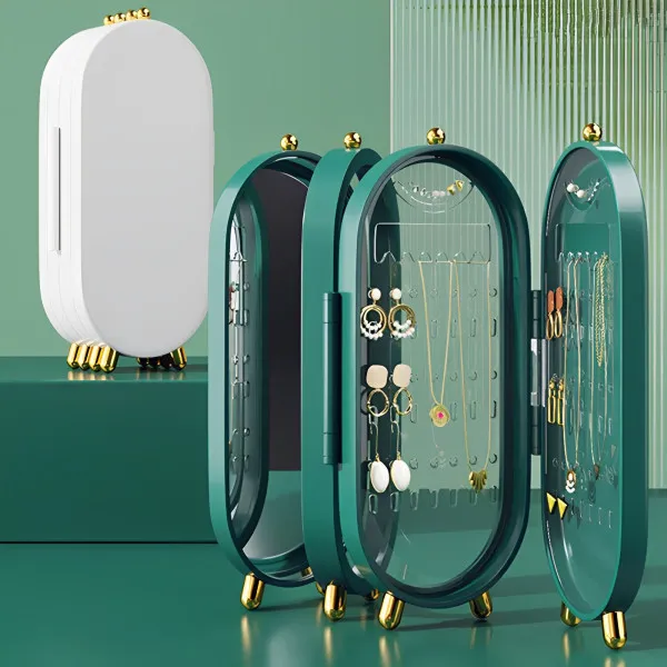 Σταντ για Κοσμήματα - Μπιζουτιέρα με 4 Επίπεδα και Καθρέπτη WL-8034