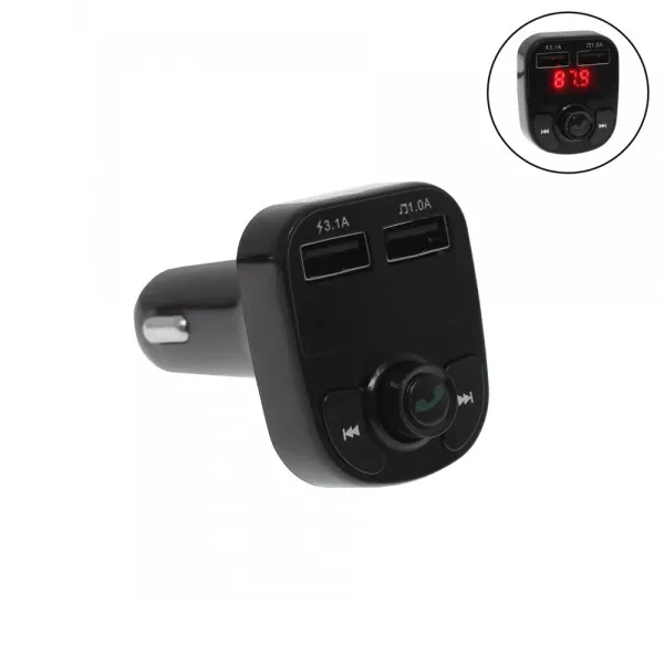 FM Transmitter Αυτοκινήτου με Bluetooth - USB - MicroSD και Φόρτιση Κινητού X8