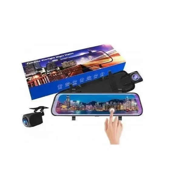 Εσωτερικός καθρέφτης καταγραφικό με διπλή οθόνη 1080p 24εκ. με 2 κάμερες εγγραφής  XD2402