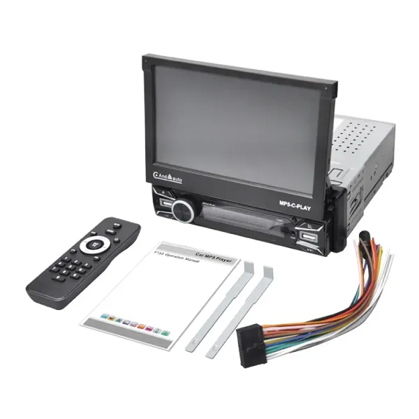 Συσκευή αναπαραγωγής MP5 αυτοκινήτου με αναδιπλούμενη οθόνη αφής 1Din 7" με DVD και τηλεχειριστήριο XD7230W