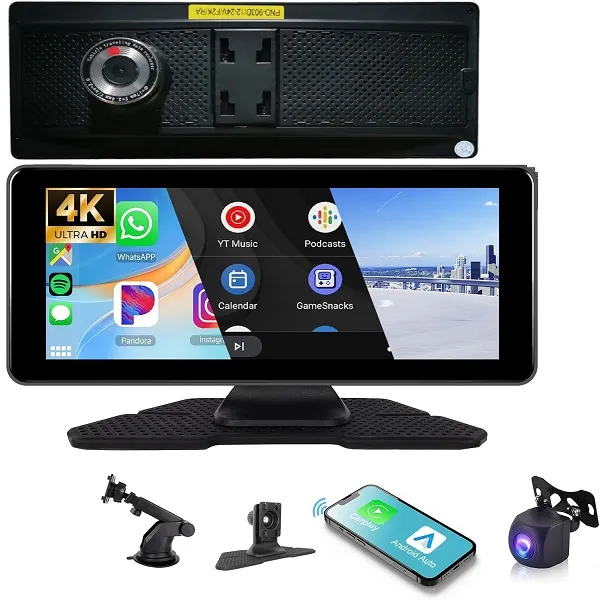 Φορητό στερεοφωνικό αυτοκινήτου bluetooth με Οθόνη αφής 26,06 cm με ενσωματωμενη κάμερα και κάμερα οπισθοπορείας MP5 Player  XD903D