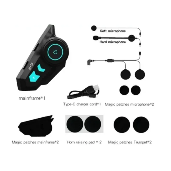 Ακουστικό bluetooth για κράνος μηχανής wireless earphone Bluetooth 5.2 XDX-15PRO