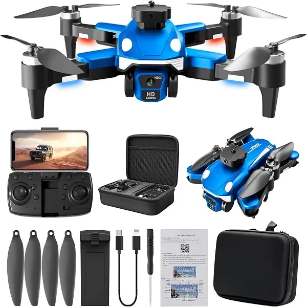 Αναδιπλούμενο Drone με αποφυγή εμποδίων, κάμερα και RC με εφεδρικούς έλικες και τσαντάκι  XF-F200