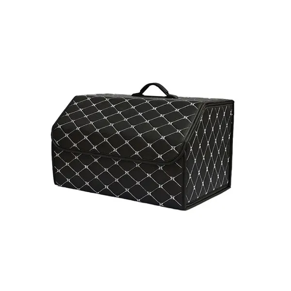 Θήκη οργάνωσης πορτ μπαγκάζ αυτοκινήτου 50x31x29cm XH-3 Μαύρη-Λευκή
