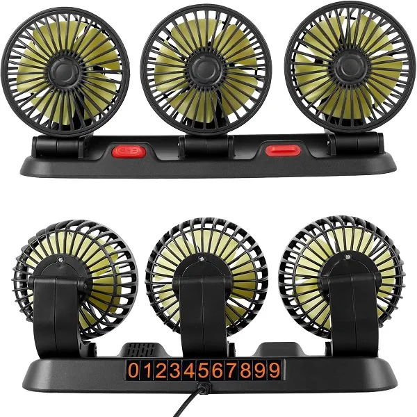 Ανεμιστήρας καμπίνας οχημάτων τριπλός 12V XW-55