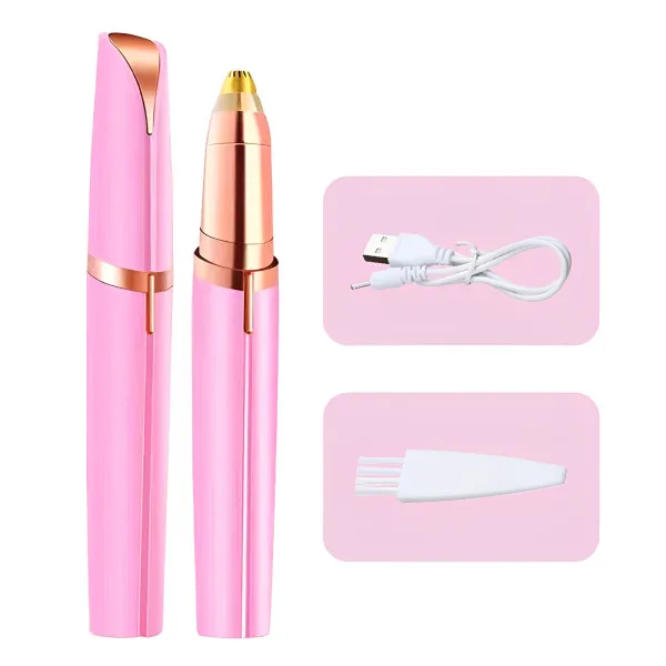 Επαναφορτιζόμενη Συσκευή αποτρίχωσης και περιποίησης προσώπου Flawless Brows Ροζ