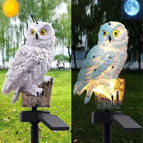 Διακοσμητικό καρφωτό ηλιακό φωτιστικό κήπου YY-OWL κουκουβάγια