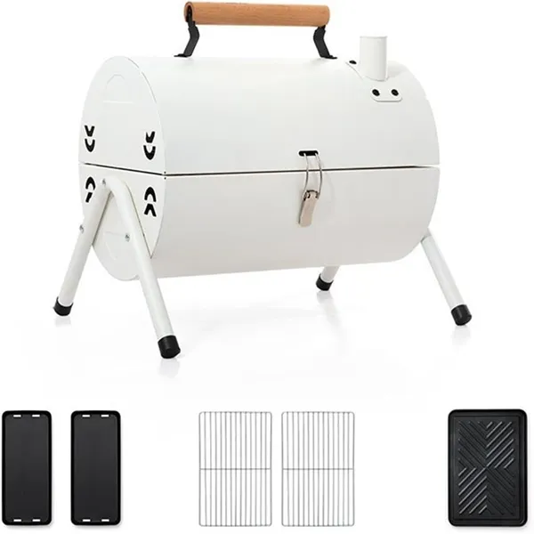 Φορητή ψησταριά με κάρβουνα Z0095 Λευκή