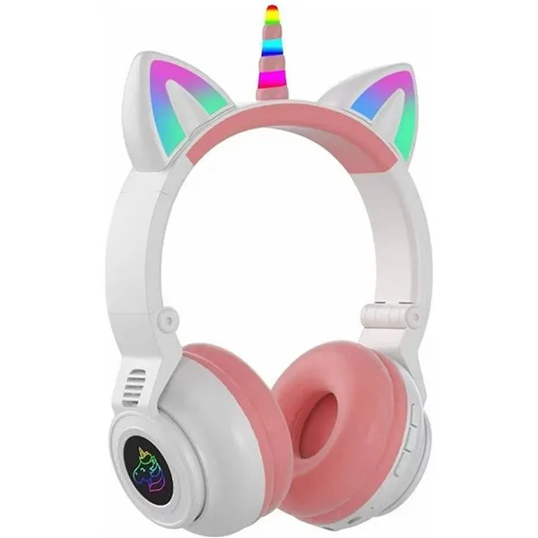 Unicorn  Ασύρματα Over Ear Ακουστικά Λευκά ZY-904